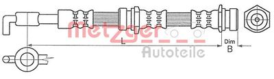 Brake Hose METZGER AUTOTEILE 4114057