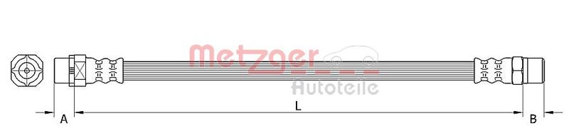 METZGER AUTOTEILE 4114081 Brake Hose