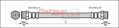 Brake Hose METZGER AUTOTEILE 4114702