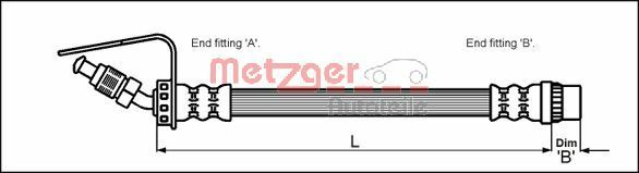 METZGER AUTOTEILE 4114761 Brake Hose