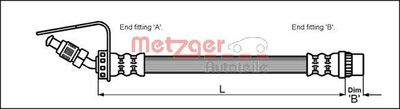 Brake Hose METZGER AUTOTEILE 4114761