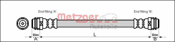 METZGER AUTOTEILE 4114798 Brake Hose