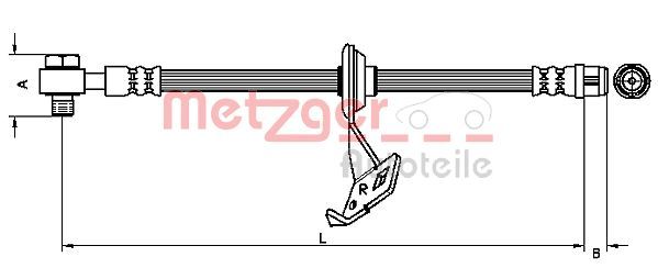 METZGER AUTOTEILE 4116207 Brake Hose
