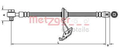 Brake Hose METZGER AUTOTEILE 4116207