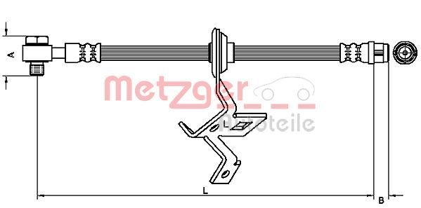 METZGER AUTOTEILE 4116208 Brake Hose