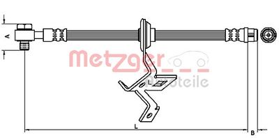 Brake Hose METZGER AUTOTEILE 4116208