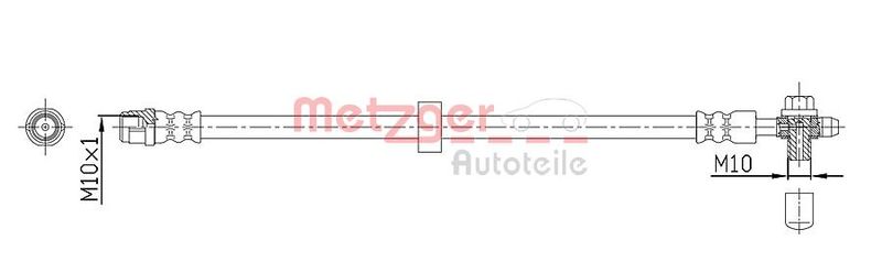 METZGER AUTOTEILE 4116215 Brake Hose