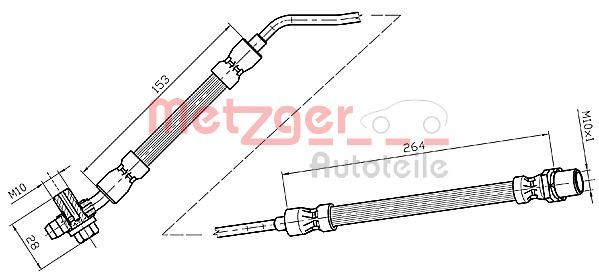 METZGER AUTOTEILE 4116216 Brake Hose
