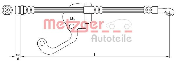 METZGER AUTOTEILE 4116228 Brake Hose