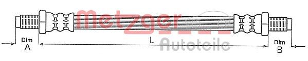 METZGER AUTOTEILE 4118376 Brake Hose