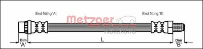 Brake Hose METZGER AUTOTEILE 4118445