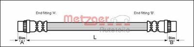 Brake Hose METZGER AUTOTEILE 4118573