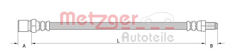 METZGER AUTOTEILE 4118575 Brake Hose