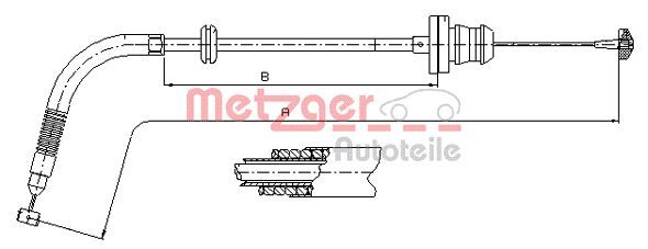 METZGER AUTOTEILE 413.25 Accelerator Cable
