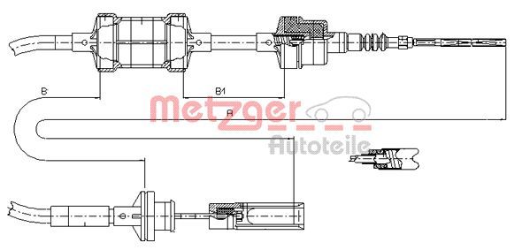 METZGER AUTOTEILE 462.1 Cable Pull, clutch control