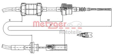 Cable Pull, clutch control METZGER AUTOTEILE 462.1
