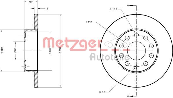 METZGER AUTOTEILE 6110030 Brake Disc