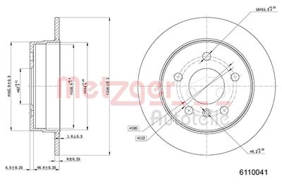 Brake Disc METZGER AUTOTEILE 6110041