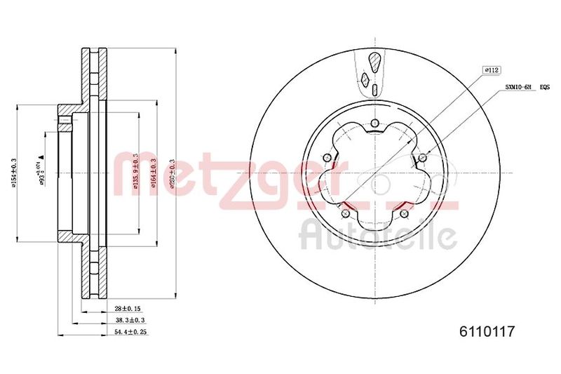 METZGER AUTOTEILE 6110117 Brake Disc