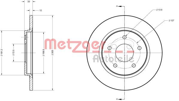 METZGER AUTOTEILE 6110120 Brake Disc