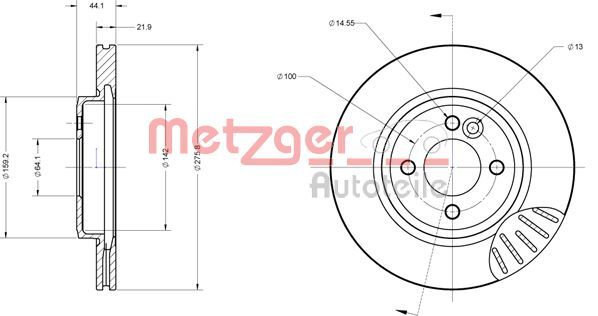 METZGER AUTOTEILE 6110207 Brake Disc