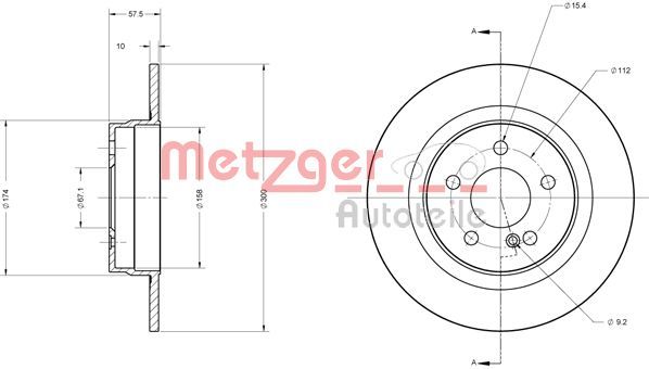 METZGER AUTOTEILE 6110209 Brake Disc