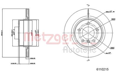 Brake Disc METZGER AUTOTEILE 6110215