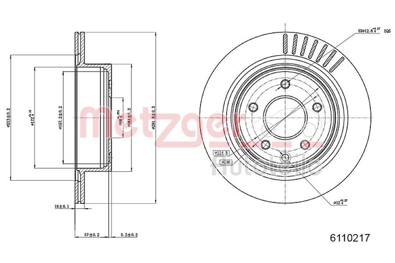 METZGER AUTOTEILE 6110217 Brake Disc
