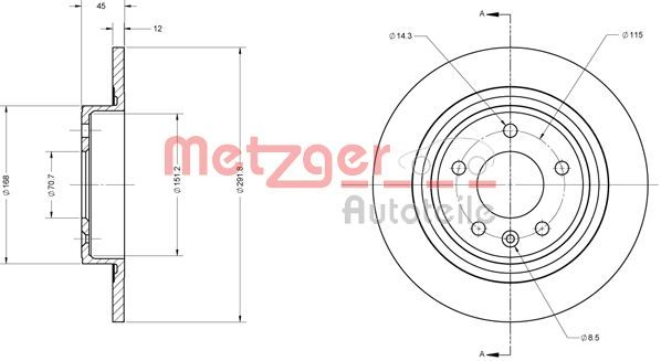 METZGER AUTOTEILE 6110247 Brake Disc