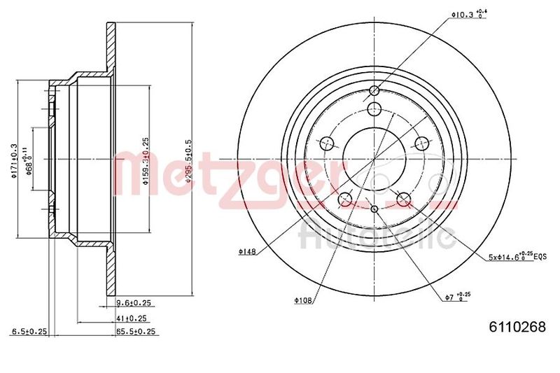 METZGER AUTOTEILE 6110268 Brake Disc