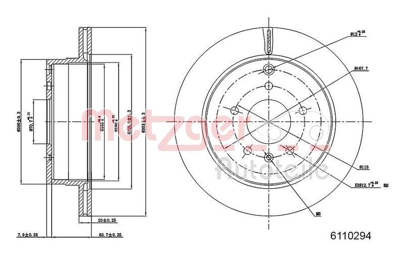 METZGER AUTOTEILE 6110294 Brake Disc