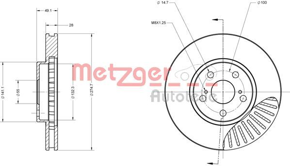 METZGER AUTOTEILE 6110315 Brake Disc