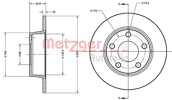 METZGER AUTOTEILE 6110490 Brake Disc