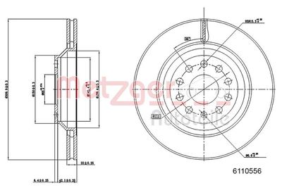 Brake Disc METZGER AUTOTEILE 6110556