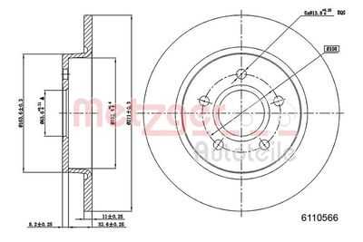 Brake Disc METZGER AUTOTEILE 6110566