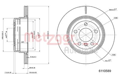 Brake Disc METZGER AUTOTEILE 6110589