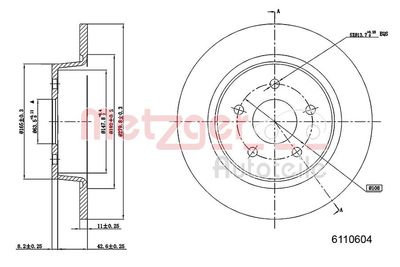 Brake Disc METZGER AUTOTEILE 6110604