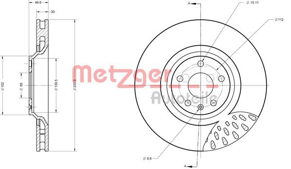 METZGER AUTOTEILE 6110631 Brake Disc