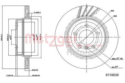 Brake Disc METZGER AUTOTEILE 6110639