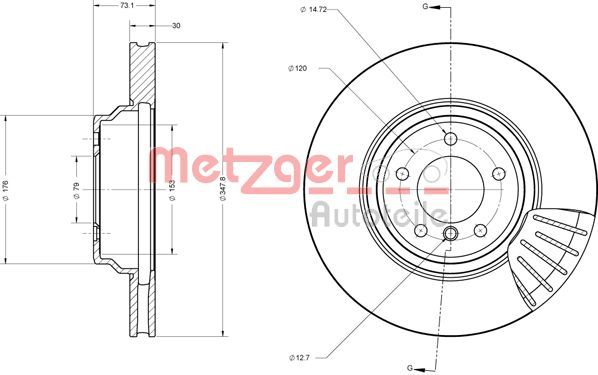 METZGER AUTOTEILE 6110657 Brake Disc