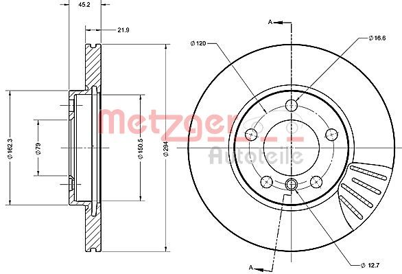 METZGER AUTOTEILE 6110692 Brake Disc