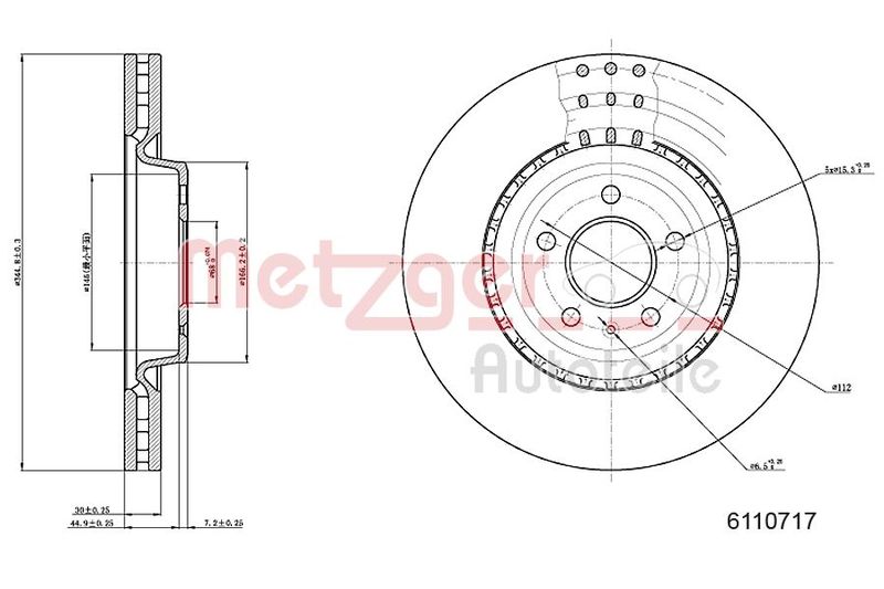 METZGER AUTOTEILE 6110717 Brake Disc