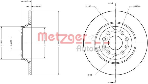 METZGER AUTOTEILE 6110747 Brake Disc