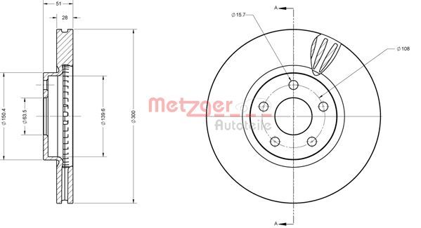 METZGER AUTOTEILE 6110814 Brake Disc