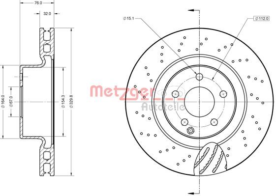 METZGER AUTOTEILE 6110870 Brake Disc