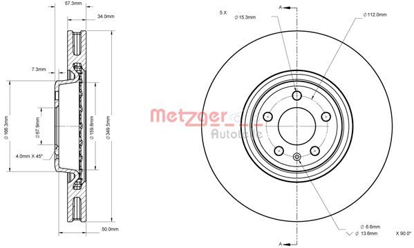 METZGER AUTOTEILE 6110876 Brake Disc