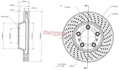 Brake Disc METZGER AUTOTEILE 6110882