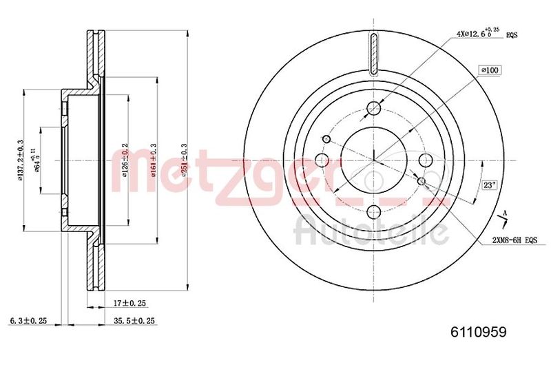 METZGER AUTOTEILE 6110959 Brake Disc