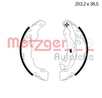 METZGER AUTOTEILE MG 124 Brake Shoe Set