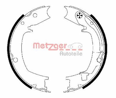 Brake Shoe Set, parking brake METZGER AUTOTEILE MG 204